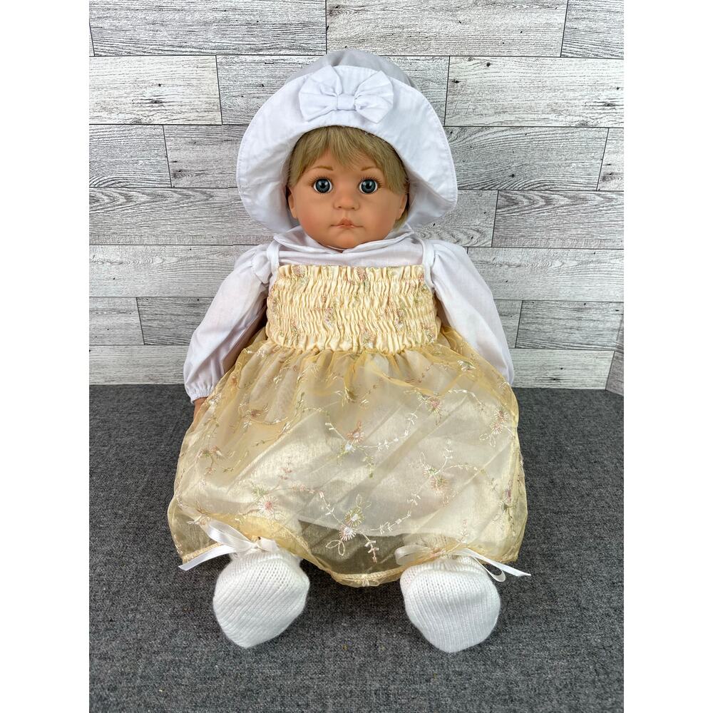Gotz Luise Doll by Hildegard Gunzel – 21” Baby Girl w/ Bonnet & Dress
